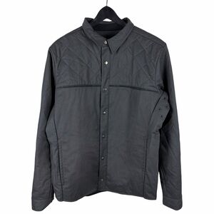 Mens Fisher + Baker Birmingham Wool Quilted Front Snap Grey Jacket Size M